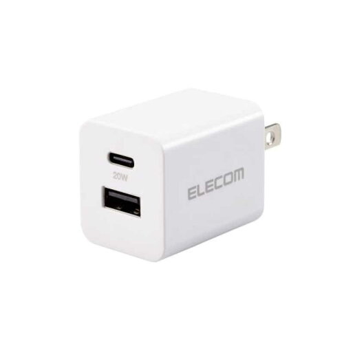 JAN 4549550335195 エレコム｜ELECOM USB Type-C コンセント 充電器 PD 20W 急速充電 USB-C ×1 USB-A 折りたたみプラグ 小型 軽量 PSE認証品 ホワイト MPA-ACCP36XWH エレコム株式会社 スマートフォン・タブレット 画像