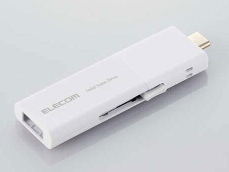 JAN 4549550345781 ELECOM エレコム ESD-EWB1000GWHR 外付けSSD USB-C＋USB-A接続 スマホ向け・PS5対応 Android/iPadOS/iOS/Mac/Windows11対応 ホワイト 1TB /ポータブル型 エレコム株式会社 パソコン・周辺機器 画像