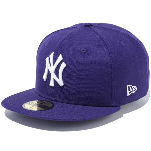 JAN 4549711194715 ニューエラ キャップ new era 59fifty mlb ニューヨークヤンキース キャップ ユニセックス 帽子 11308548 パープル ホワイト ニューエラジャパン(同) バッグ・小物・ブランド雑貨 画像