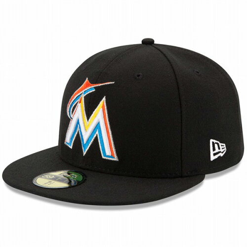 JAN 4549711420746 ニューエラ キャップ NEW ERA 59FIFTY MLB On-Field マイアミマーリンズ ホーム キャップ 帽子 CAP 11449366 ブラック ニューエラジャパン(同) バッグ・小物・ブランド雑貨 画像