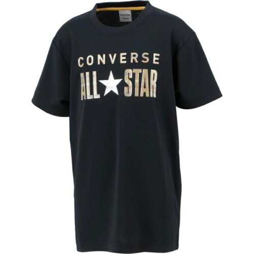 JAN 4549858492101 CONVERSE コンバース ジュニアプリントTシャツ 160 ブラック×ホワイト 1911 CB422351 ゼットクリエイト株式会社 スポーツ・アウトドア 画像