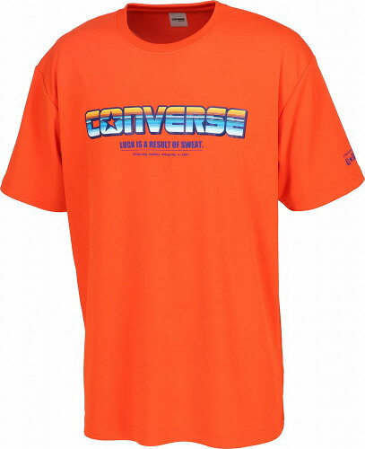 JAN 4549858607062 CON-CB241361-5600-S コンバース ユニセックス プリントTシャツ オレンジ・サイズ：S CONVERSE ゼットクリエイト株式会社 スポーツ・アウトドア 画像