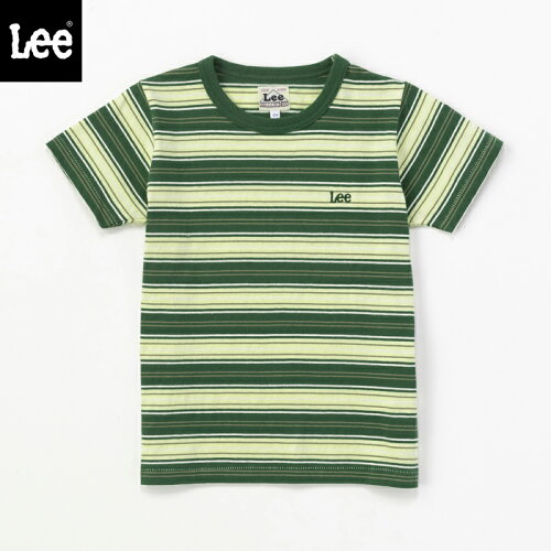 JAN 4550166803534 Lee リー Kid's MULTI BORDER TEE キッズ 150cm GREEN LK0822-119 株式会社エドウイン キッズ・ベビー・マタニティ 画像