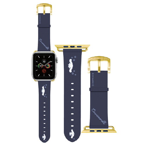 JAN 4550213527260 グルマンディーズ｜gourmandise Apple Watch 45/44/42mm 対応 レザーバンド サンリオキャラクターズ シナモロール SANG-231CN 株式会社グルマンディーズ スマートフォン・タブレット 画像