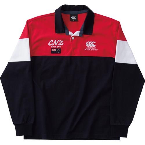 JAN 4550219028846 カンタベリー canterbury メンズ ラグビー ロングスリーブ ラガーシャツ L/S RUGGER SHIRT ネイビー RA49609 29 株式会社ゴールドウイン スポーツ・アウトドア 画像