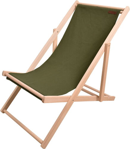 JAN 4550230282500 peace park ウッデン ビーチチェア WOODEN BEACH CHAIR モスグリーン PP0466GN 株式会社ロイヤル スポーツ・アウトドア 画像