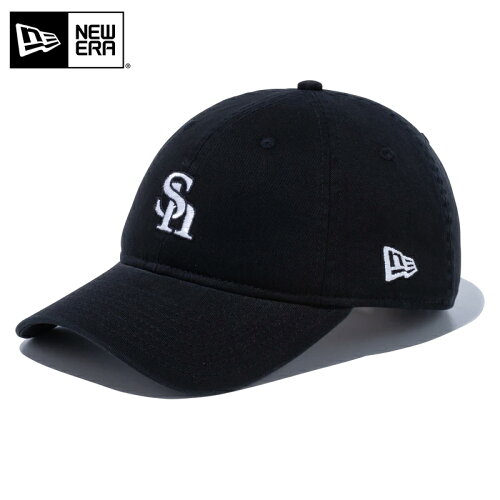 JAN 4550236471625 NEW ERA メンズ レディース キャップ 9THIRTY 福岡ソフトバンクホークス ウォッシュドコットン ミニロゴ ブラック×スノーホワイト 12812209 ニューエラジャパン(同) バッグ・小物・ブランド雑貨 画像