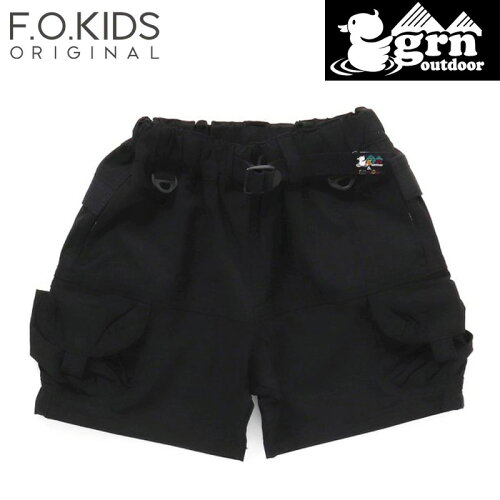 JAN 4550322303007 F.O.KIDS エフ・オー・キッズ Kid's grn outdoorコラボ TEBURA SHORTS mini キッズ 140 ブラック R223093 株式会社F・O・インターナショナル スポーツ・アウトドア 画像