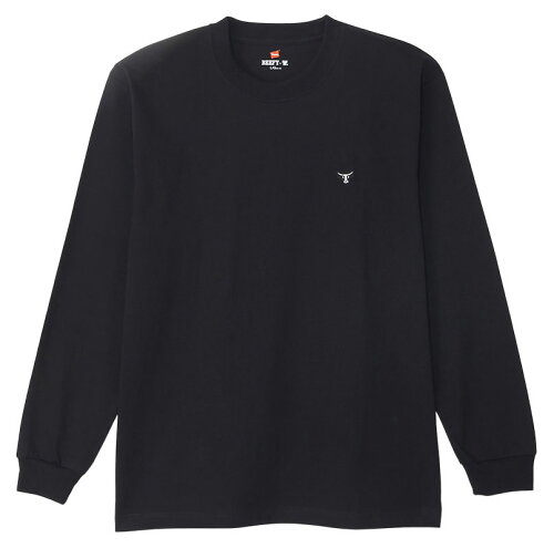 JAN 4550356669766 H8-X401-090-XS ヘインズ ロング スリーブ Tシャツ ブラック・サイズ：XS ヘインズブランズジャパン株式会社 メンズファッション 画像