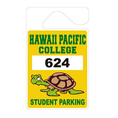 JAN 4560140662040 ハワイアン パーキングパーミットタグ hawaii pacific college student parking permit w h  ルームミラー 車 ハワイ/hid-ppt-007 有限会社ハーベスト 車用品・バイク用品 画像