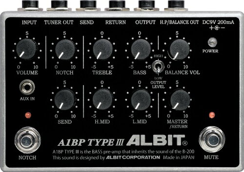 JAN 4560179400651 ALBIT / A1BP pro MARK II BASS PRE-AMP アルビット ベースプリアンプ 株式会社アルビットコーポレーション 楽器・音響機器 画像