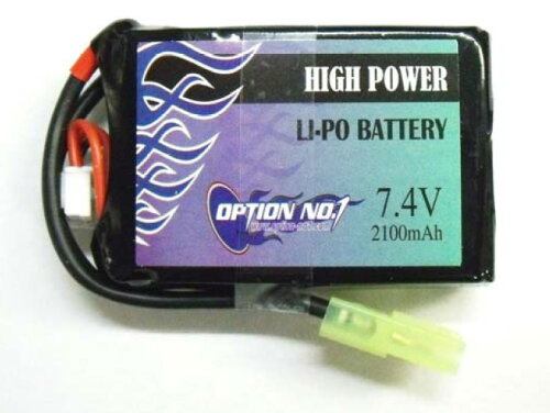 JAN 4560198173949 option no.1  gb-0023  ハイパワー lipo リポバッテリー 7.4v  ah peq スコープ対応サイズ  スプレッドワールド株式会社 ホビー 画像