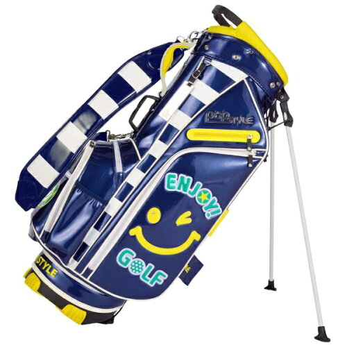 JAN 4560290034032 WINWINSTYLE キャディバッグ ENJOY GOLF Pearl NEW STAND BAG ネイビー CB-141 9.0型 /47インチ対応 /5分割 /3.6kg ばんどう紅茶園 スポーツ・アウトドア 画像