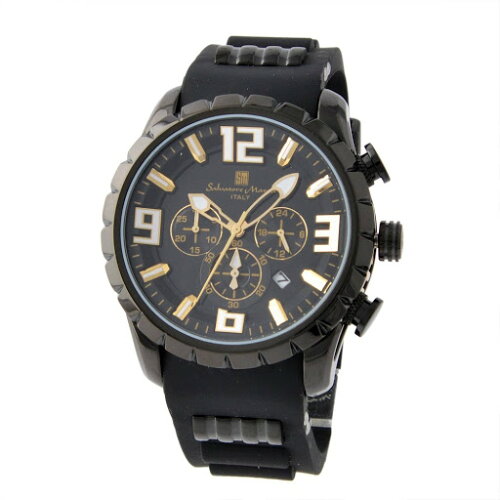 JAN 4560338461387 Salvatore Marra サルバトーレマーラ クロノグラフ メンズ腕時計 SM15107-BKBKGD 株式会社エス・ケイ・インターナショナル 腕時計 画像