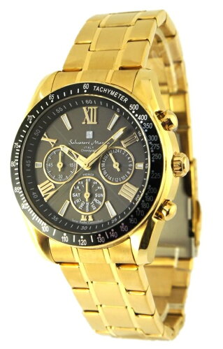 JAN 4560338463169 Salvatore Marra 腕時計 ダイバーズ クロノグラフ メンズ SM15116-GDBKGDBK 株式会社エス・ケイ・インターナショナル 腕時計 画像
