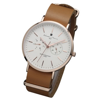 JAN 4560338463350 サルバトーレ マーラSM15117シリーズマルチファンクション革ベルト メンズ 時計 株式会社エス・ケイ・インターナショナル 腕時計 画像