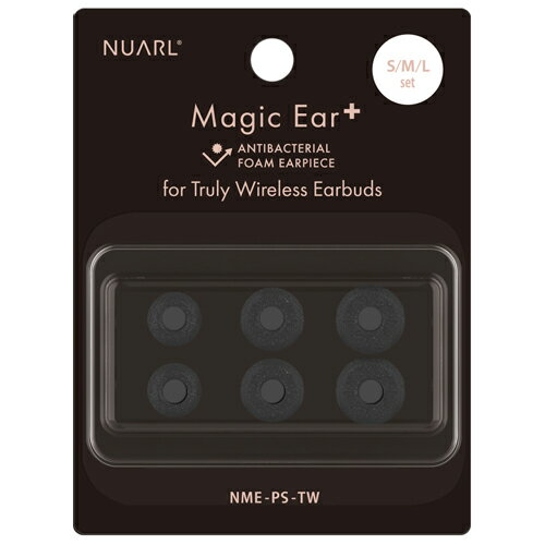 JAN 4560358452532 NME-PS-TW-L NUARL 抗菌仕様 フォーム・イヤーピース サイズ：L・3ペア Magic Ear+ for TWE エム・ティ・アイ株式会社 TV・オーディオ・カメラ 画像
