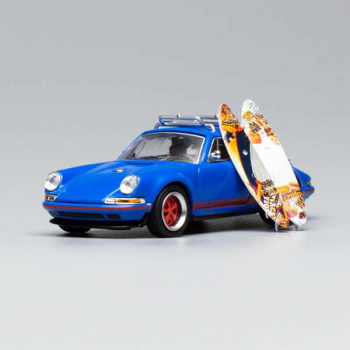 JAN 4562129856198 POP RACE 1/64 SINGER 964 BLUE WITH WAKEBOARD ミニカー 株式会社ジェネシスカンパニー おもちゃ 画像