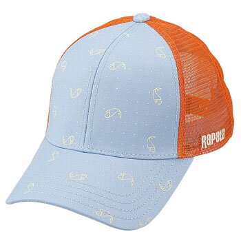 JAN 4562198632952 Rapala ラパラ Monogram Fish Half Mesh Cap Orange&Light Blue RC-069OB ラパラ・ジャパン株式会社 スポーツ・アウトドア 画像