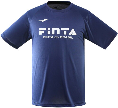 JAN 4562233030545 FNT-FT5156-1100-XO FINTA フィンタ サッカー・フットサル用 トレーニングシャツ 半袖 ネイビー・サイズ：XO ユニセックス ベーシックロゴTシャツ フィンタジャパン株式会社 スポーツ・アウトドア 画像