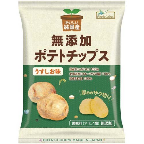 JAN 4562343854000 ノースカラーズ 純国産ポテトチップス うすしお味(55g) 株式会社ノースカラーズ スイーツ・お菓子 画像