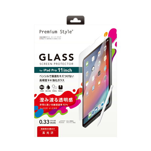JAN 4562358114151 PGA iPad Pro 11インチ用 液晶保護ガラス スーパークリア PG-18PAD11GL01 株式会社PGA スマートフォン・タブレット 画像