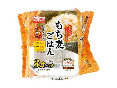 JAN 4562403555847 アイリスオーヤマ 低温製法米のおいしいごはんもち麦パックごはん 角型 150gX3 アイリスフーズ株式会社 食品 画像