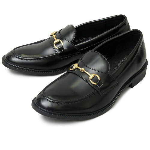 JAN 4562421309255 BF019891-1C-2A glabella グラベラ GOLD BIT LOAFER BLACK L 約27cm-27.5cm 株式会社アンドモア 靴 画像