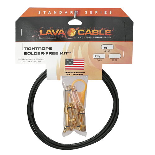 JAN 4562459872608 Lava Cable Gold Plug TightRope Solder Free Kit L字型プラグ パッチケーブル制作キット ラヴァケーブル ゴールドプラグタイトロープソルダーフリーキット 国内 株式会社LEP INTERNATIONAL 楽器・音響機器 画像