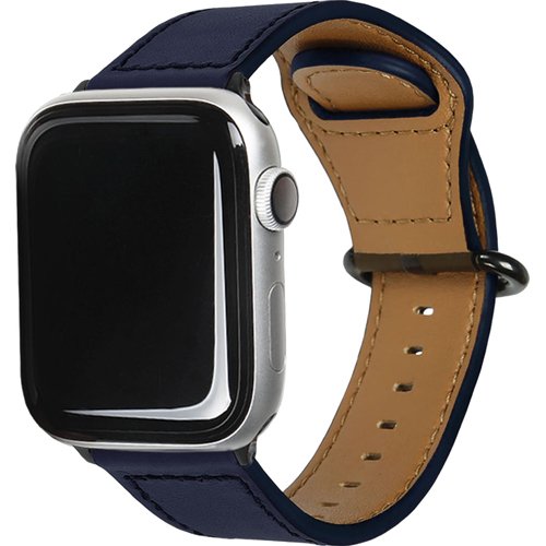 JAN 4570047546015 EGARDEN Apple Watch 40mm／38mm用 GENUINE LEATHER STRAP ネイビー(1個) 株式会社ロア・インターナショナル スマートフォン・タブレット 画像