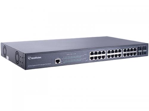 JAN 4570058220782 GeoVision GV-APOE2411-V2T3 10/ 100M/ 1000 PoE+対応 15.4W 供給 /1 PoE port 最長250m /転送速度10Mbps 24ポートマネージメントスイッチングハブ 3年保証 トーンテック株式会社 パソコン・周辺機器 画像