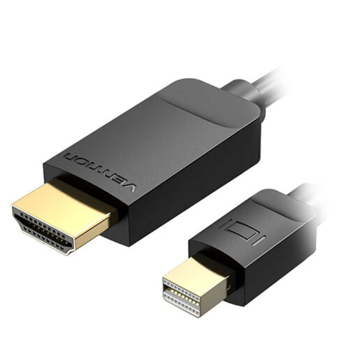 JAN 4570133533127 VENTION｜ベンション 1.5m 映像変換ケーブル ブラック HA-3127 HDMI⇔miniDisplayPort /1.5m A-style株式会社 パソコン・周辺機器 画像