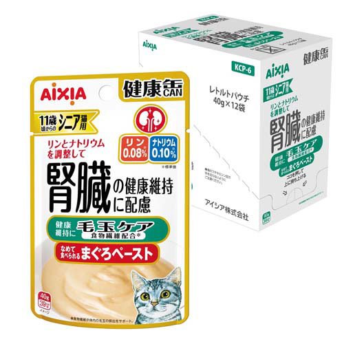 JAN 4571104712596 シニア猫用 健康缶パウチ 毛玉ケア まぐろ(40g*12コ入) アイシア株式会社 ペット・ペットグッズ 画像