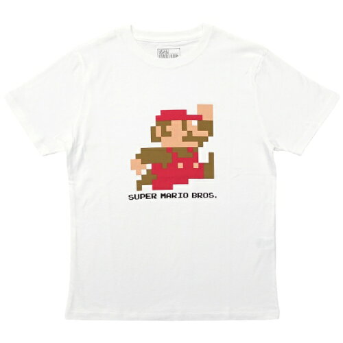 JAN 4571113487188 ファインプラス｜FINE PLUS スーパーマリオブラザーズ ドットマリオジャンプ Tシャツ WHITE Mサイズ 22803457 株式会社ファインプラス メンズファッション 画像