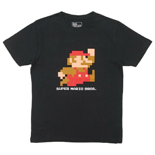 JAN 4571113487232 ファインプラス｜FINE PLUS スーパーマリオブラザーズ ドットマリオジャンプ Tシャツ BLACK LLサイズ 22803457 株式会社ファインプラス メンズファッション 画像