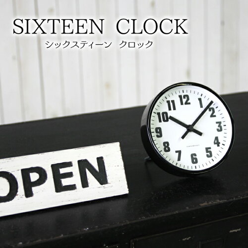 JAN 4571378569735 tdokh SIXTEEN CLOCK シックスティーンクロック Col.BLACK 株式会社magnet インテリア・寝具・収納 画像