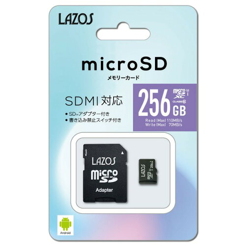 JAN 4571414155557 Lazos L-256MSD10-U3 リーダーメディアテクノ株式会社 パソコン・周辺機器 画像