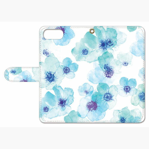 JAN 4571431794463 OS-BKI7P-467 Oilshock Designs iPhone7Plus/6Plus用 手帳型 PUレザーケース/ミラー付き flower 水彩画 Watercolor flower OSBKI7P467 サムライワークス株式会社 スマートフォン・タブレット 画像