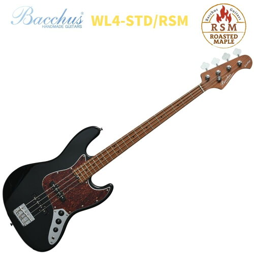 JAN 4571470384700 Bacchus バッカス エレキベース GLOBAL Series WL4-STD/RSM BLK 株式会社ディバイザー 楽器・音響機器 画像