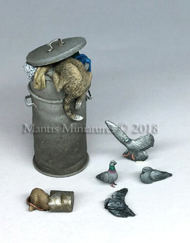 JAN 4573105624212 1/35 動物セット32 ネコ、ハト、ネズミ Mantis Miniatures 株式会社M.S Models ホビー 画像