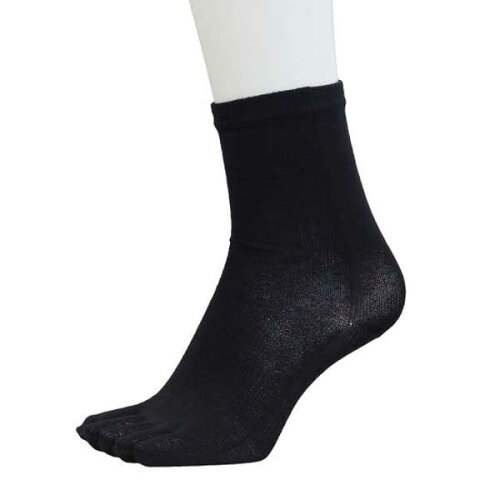 JAN 4573281990248 itoitex/イトイテックス 5 finger semi-long socks black /  指ソックス セミロング ソックス ブラック 株式会社itoix スポーツ・アウトドア 画像