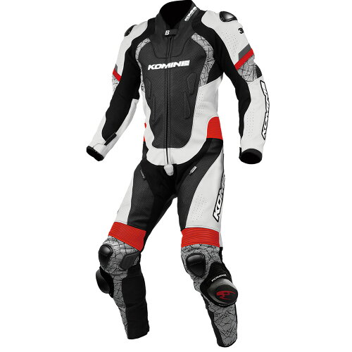 JAN 4573325745957 KOMINE コミネ S-52 Racing Leather Suit White/Black 2XL 品番:02-052/WH/BK/2XL 株式会社コミネ 車用品・バイク用品 画像