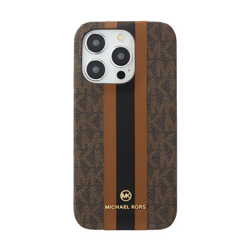 JAN 4573565909287 マイケルコース Slim Wrap Case Stripe MagSafe iPhone 15 Pro MICHAEL KORS Brown MKSTBRWWPIP2361P 株式会社FOX スマートフォン・タブレット 画像