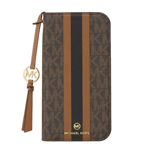 JAN 4573565909324 マイケルコース Folio Case Stripe TasselCharm Magsafe iPhone 15 Pro MICHAEL KORS Brown MKSTTCBRWFLIP2361P 株式会社FOX スマートフォン・タブレット 画像