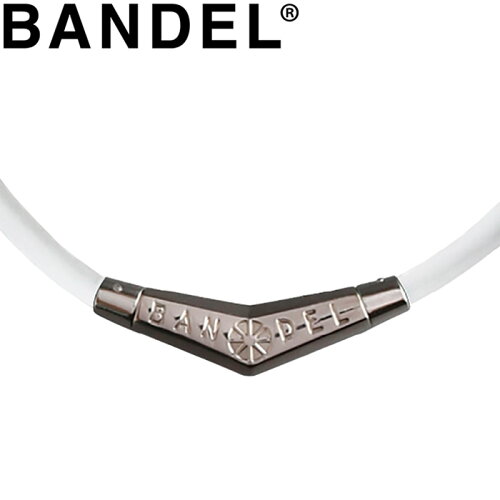 JAN 4580094440433 バンデル ネックレス Titanium Rubber Necklace White×Silver 株式会社BANDEL スポーツ・アウトドア 画像