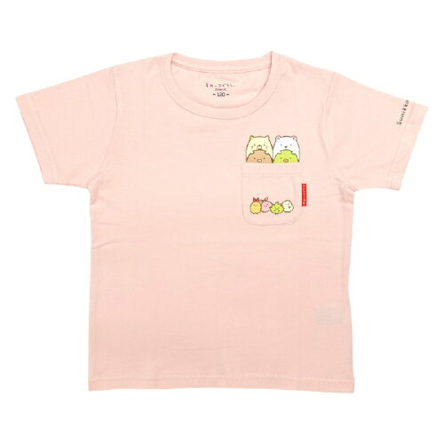 JAN 4580112030547 ファインプラス｜FINE PLUS すみっコぐらし KIDS ポケットにすみっコ Tシャツ 110cm ピンク 22833895 株式会社ファインプラス キッズ・ベビー・マタニティ 画像