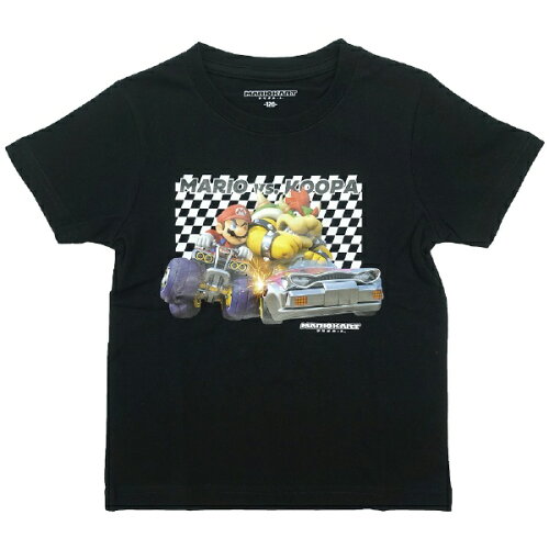 JAN 4580112031124 ファインプラス｜FINE PLUS マリオカート KIDS マリオVSクッパ Tシャツ 130cm ブラック 22843062 株式会社ファインプラス おもちゃ 画像