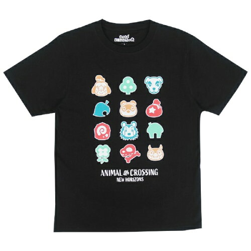 JAN 4580112039205 ファインプラス｜FINE PLUS あつまれどうぶつの森 アイコン Tシャツ BLACK Sサイズ 22843137 株式会社ファインプラス メンズファッション 画像