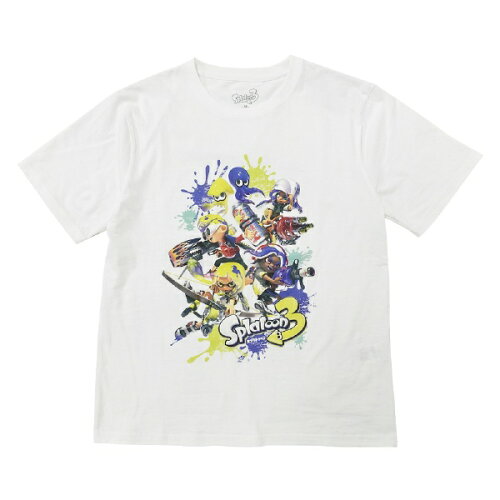 JAN 4580112069035 ファインプラス｜FINE PLUS スプラトゥーン3 イカ VS タコ Tシャツ WHITE Mサイズ 22863115 株式会社ファインプラス おもちゃ 画像