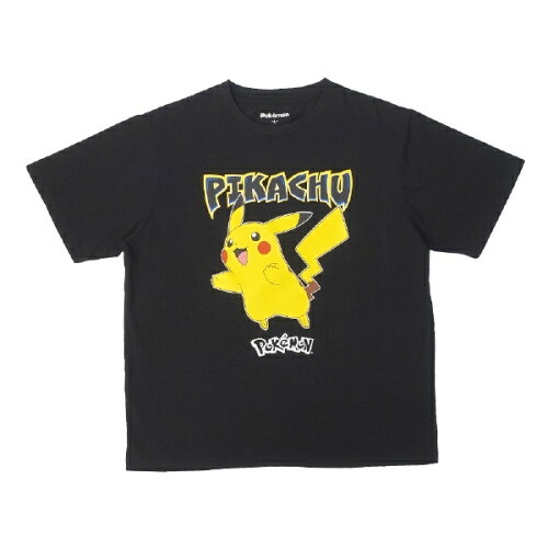 JAN 4580112084083 ファインプラス｜FINE PLUS ポケットモンスター ポケモン ブラック Tシャツ Lサイズ A柄 ピカチュウ 22863174 株式会社ファインプラス ホビー 画像